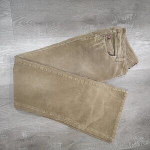 Moto Ladies Tan Size 31 Corduroy Flare Leg Pants